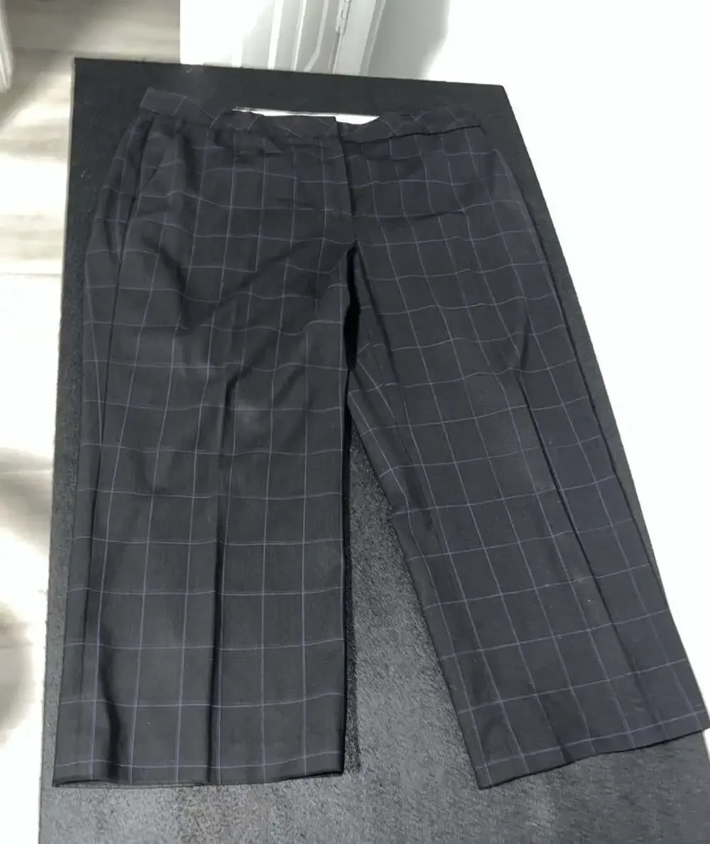 Michael Kors Dress Pants Black Purple Stripes Sz 14